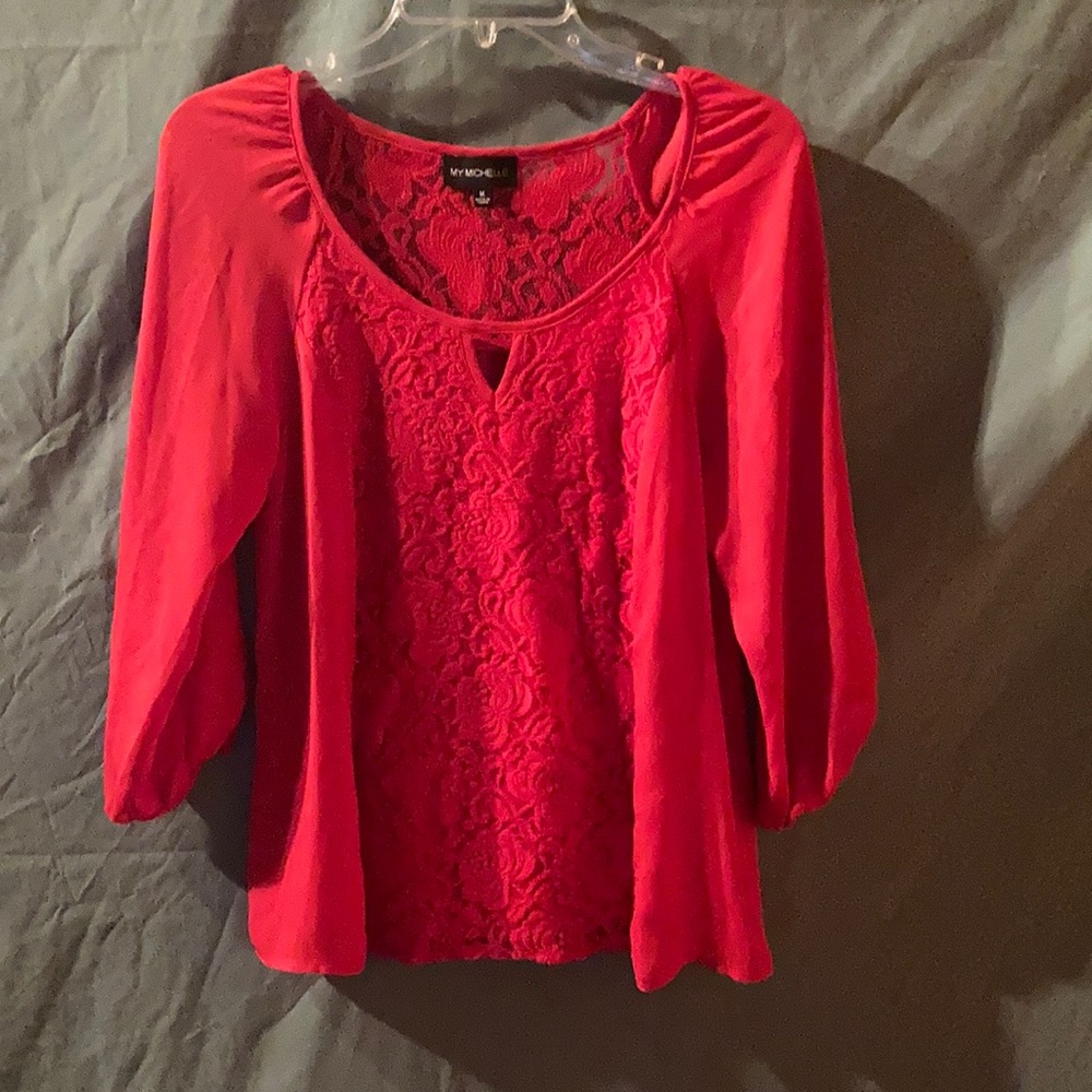 Red lace blouse MY MICHELLE M